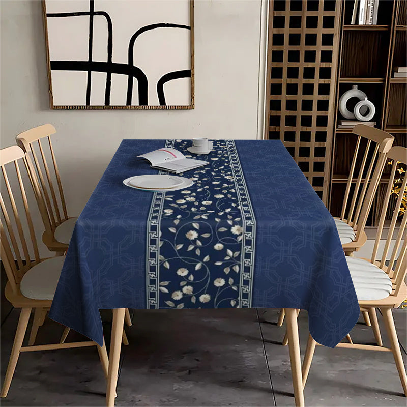 Obrus – modrý kvetinový