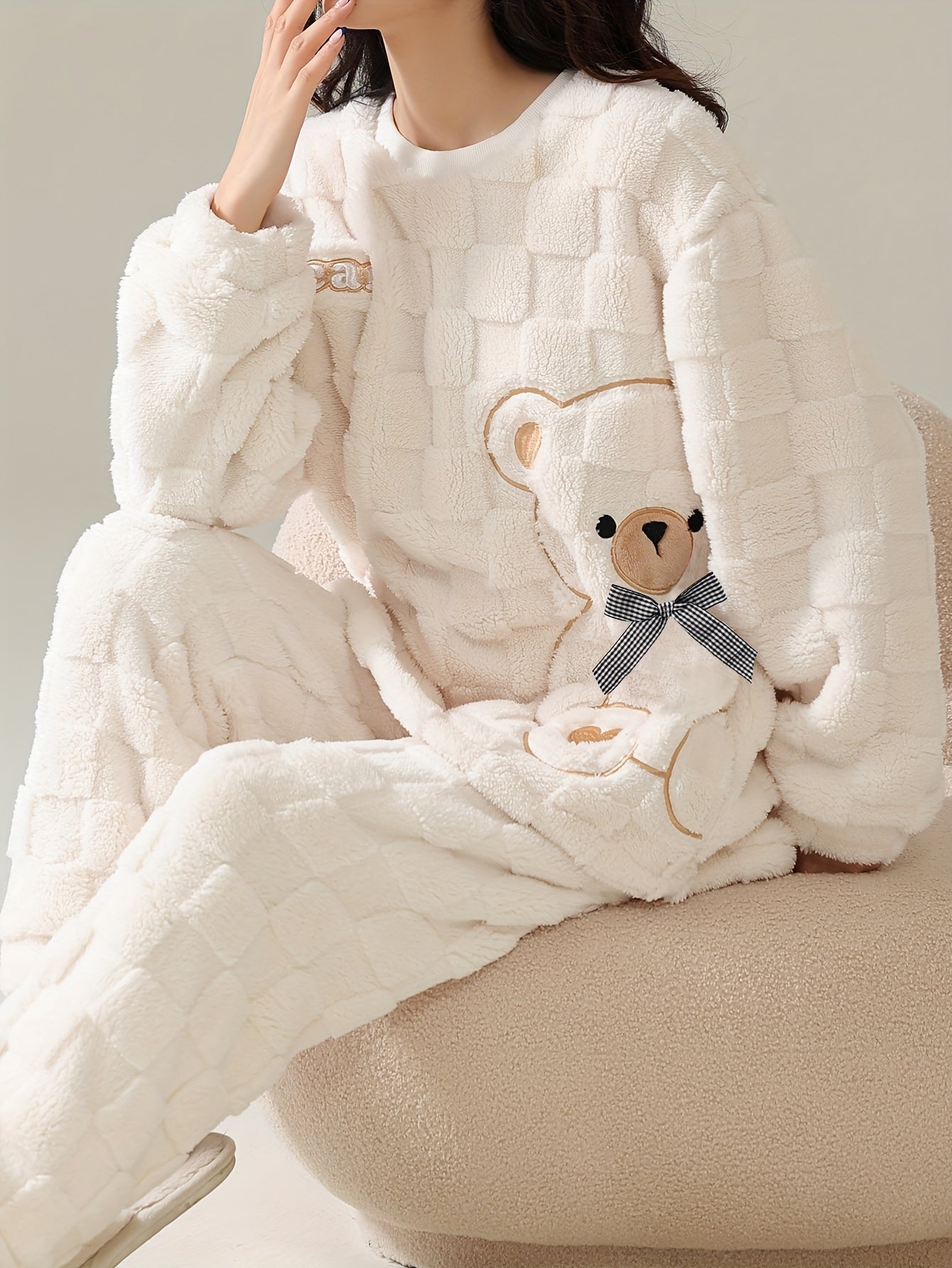 Dámsky zimný pyžamový setík – medvedík