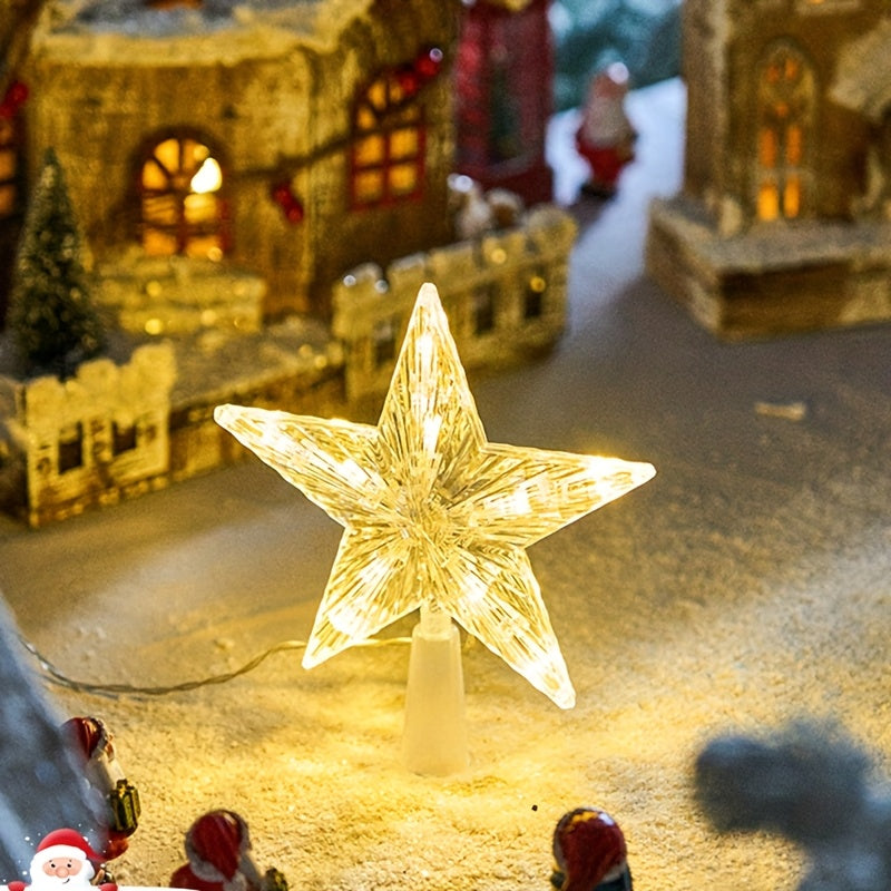 Vianočná hviezda na stromček – teplé svetlo