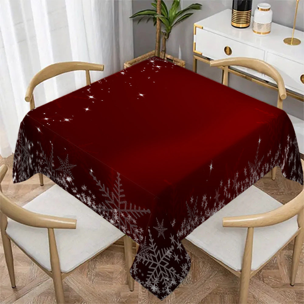 Obrus – červený snehuliak