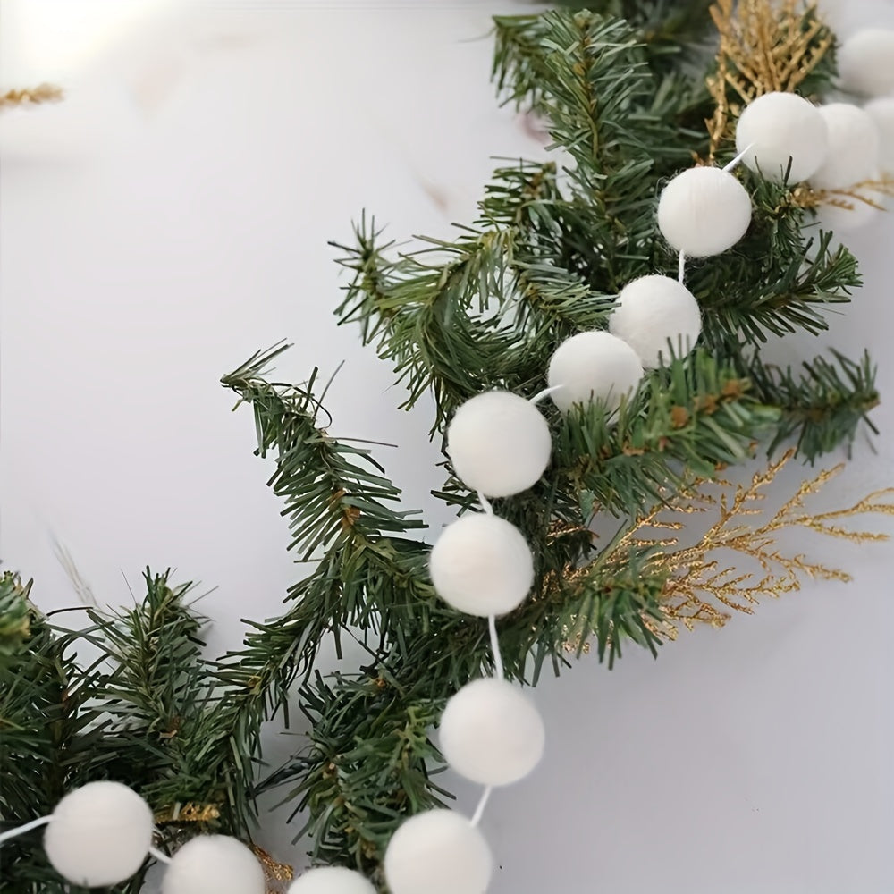 Girlanda z filcu – biela