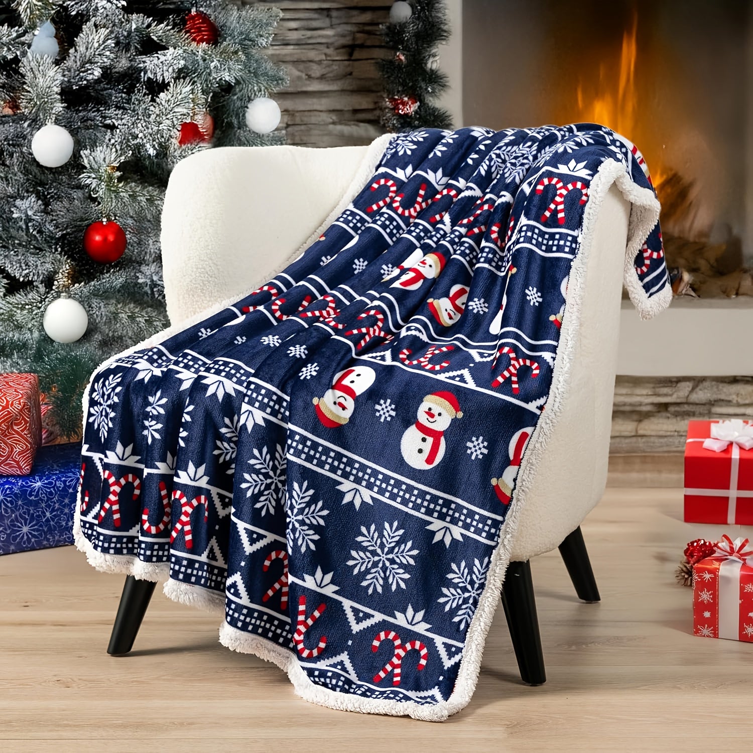 Vianočná deka – snehuliak