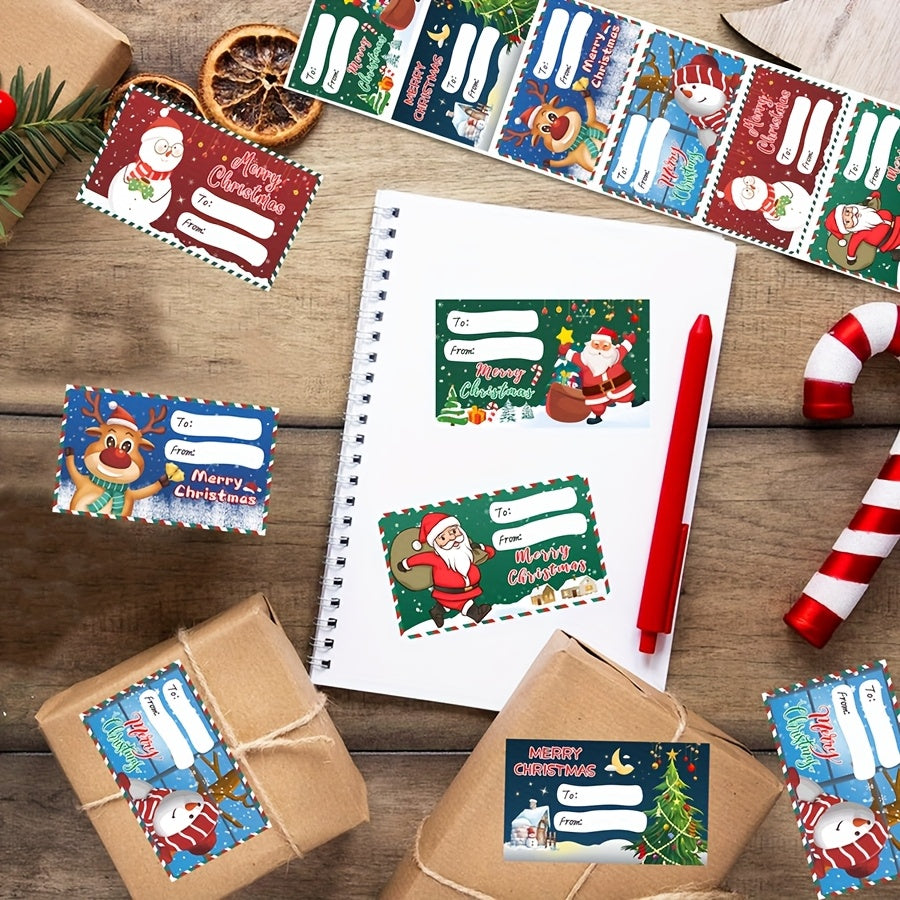 Samolepiace vianočné darčekové štítky