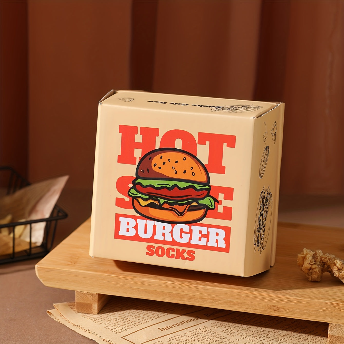 Ponožky s hamburgerom – 2 páry