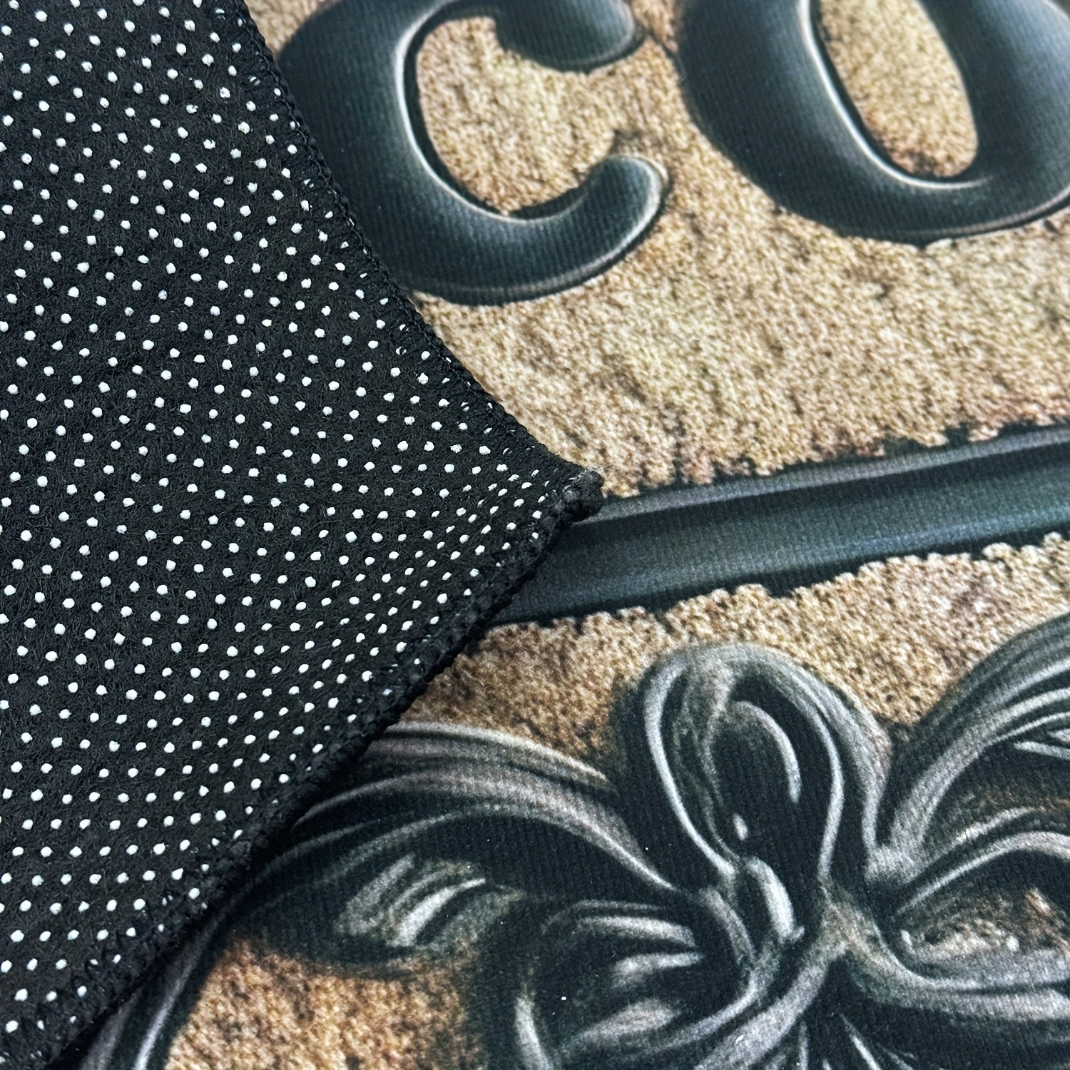 Rohožka s nápisom WELCOME – kávová