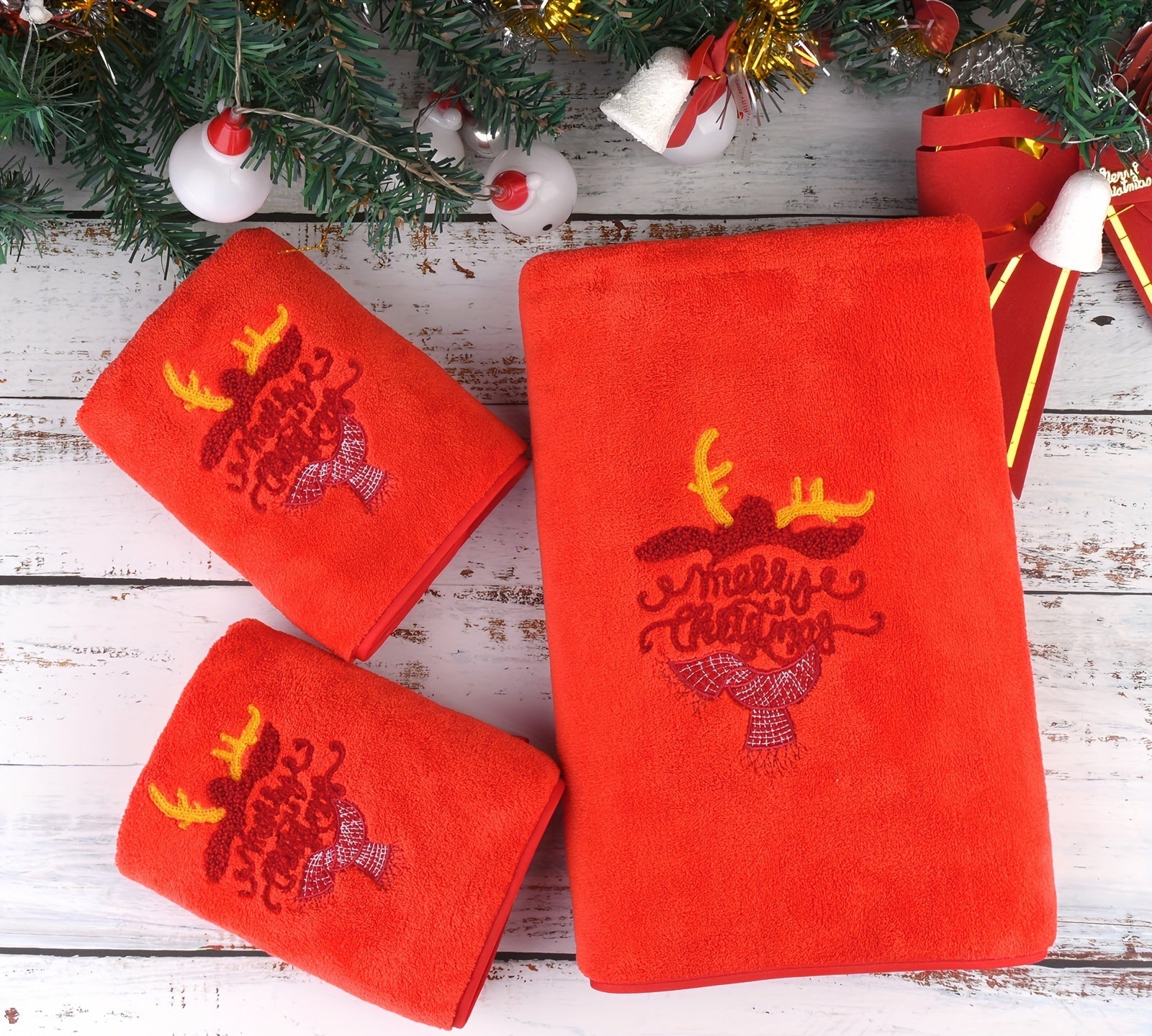 Vianočné uteráky – 3ks rôzne farby