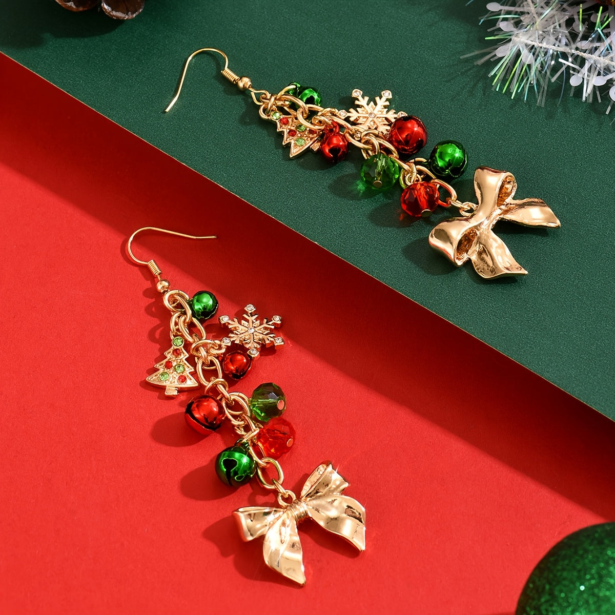 Náušnice so snehovými vločkami – multicolor