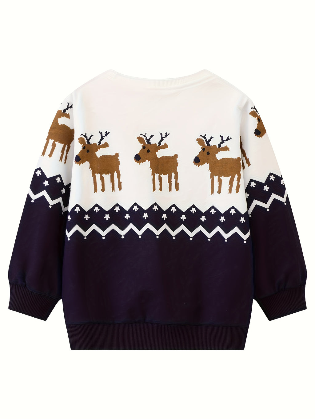 Vianočný sveter – s jeleňom a snehovými vločkami