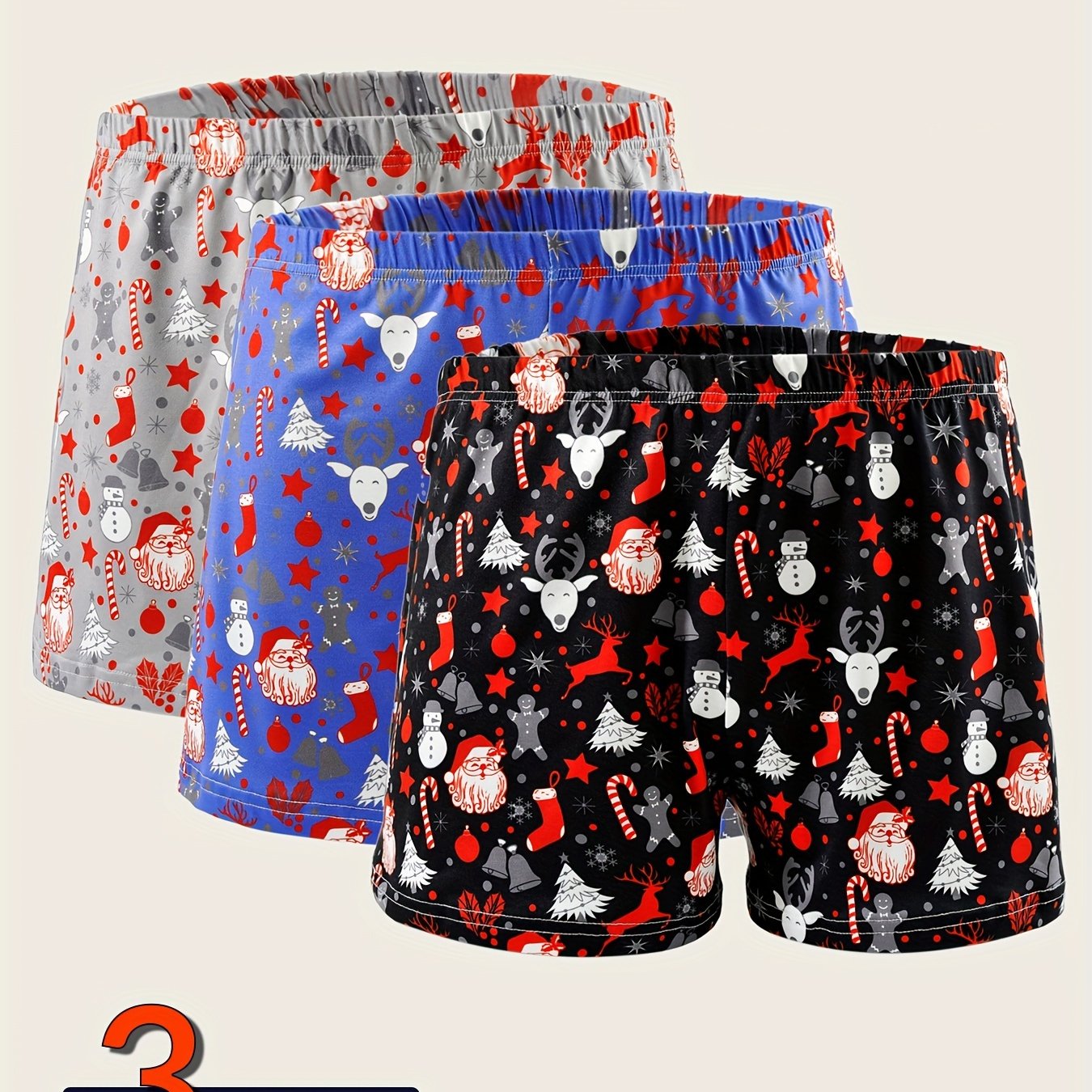 Pánske Vianočné nohavičky – 3 kusy