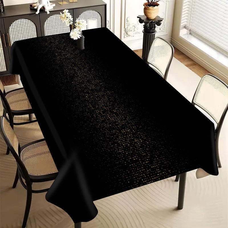 Obrus – čierny s zlatým trblietaním