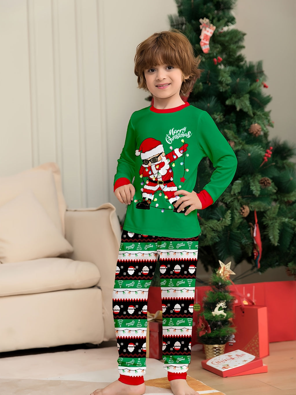 Detský vianočný set – s potlačou Santa Clausa