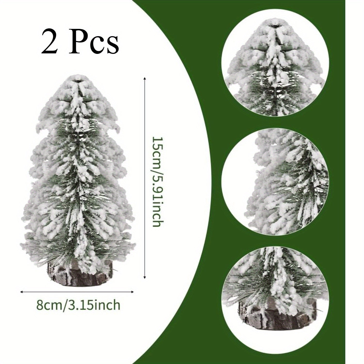 Umelé mini vianočné stromčeky – 2 ks