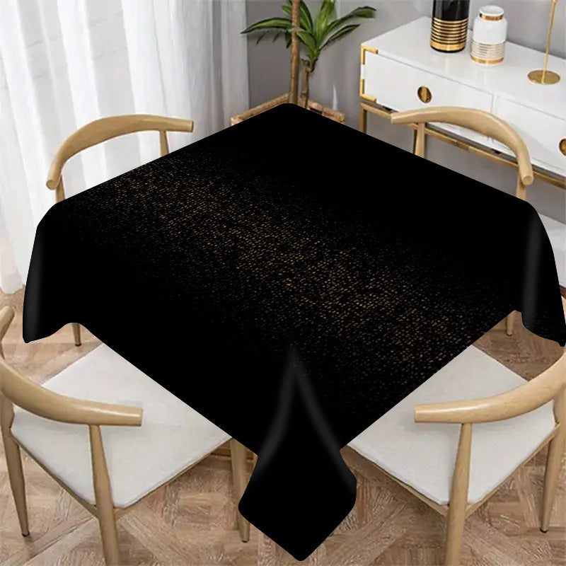 Obrus – čierny s zlatým trblietaním