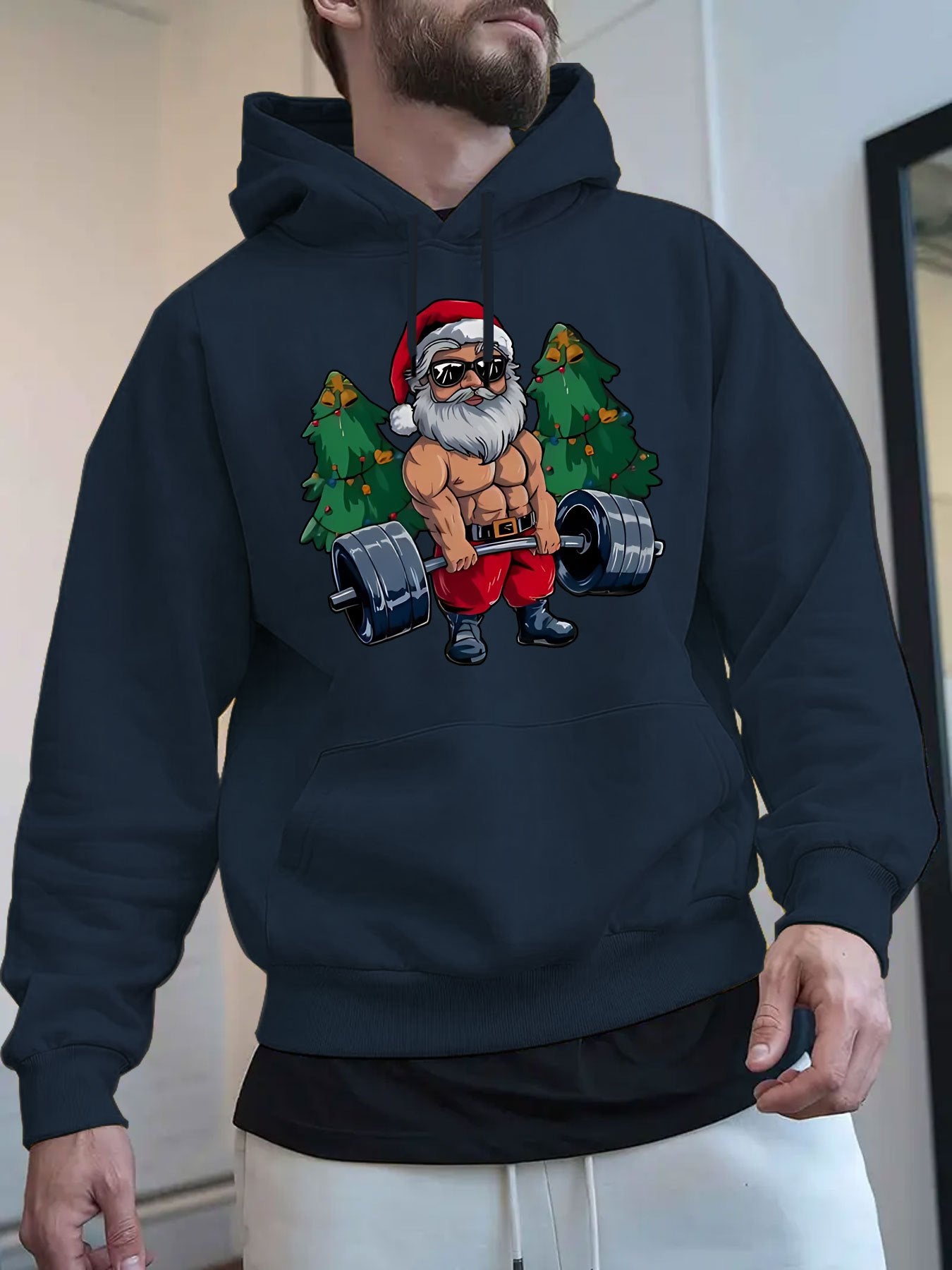 Mikina s kapucňou – Vianočný Santa Claus