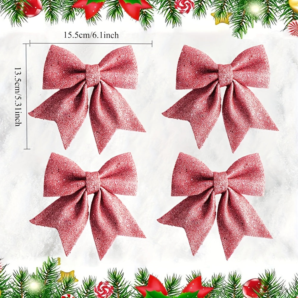 Vianočné dekorácie – 4ks mašle