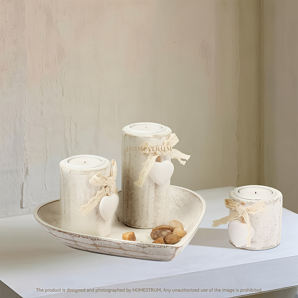 Súprava svietnikov – biela