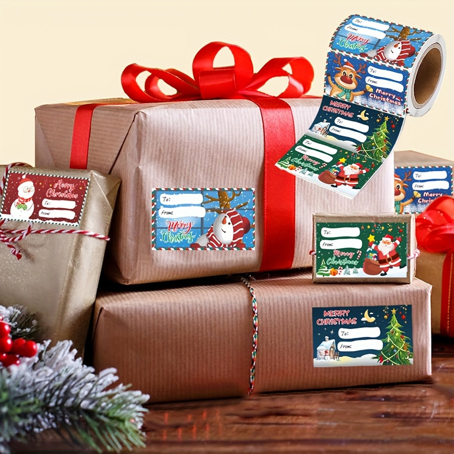 Samolepiace vianočné darčekové štítky