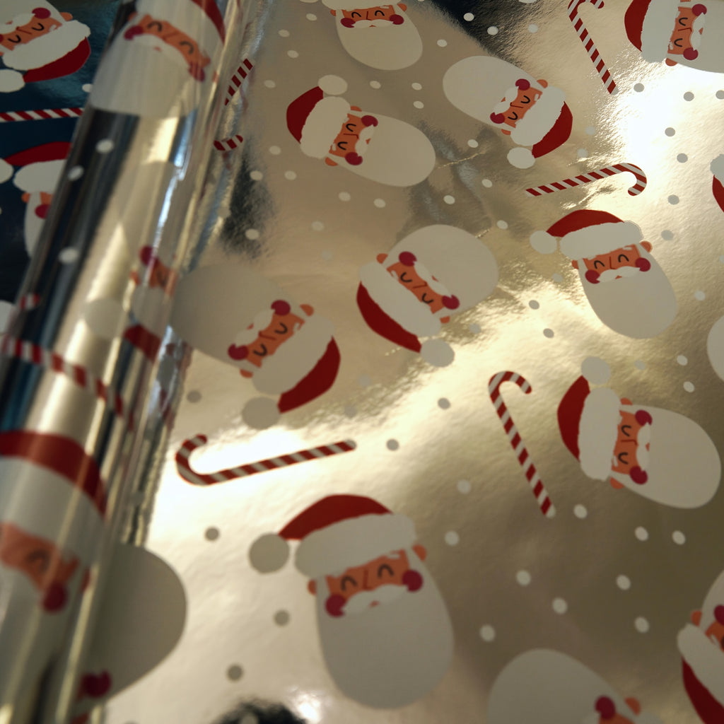 Vianočný papier na darčeky – Santa