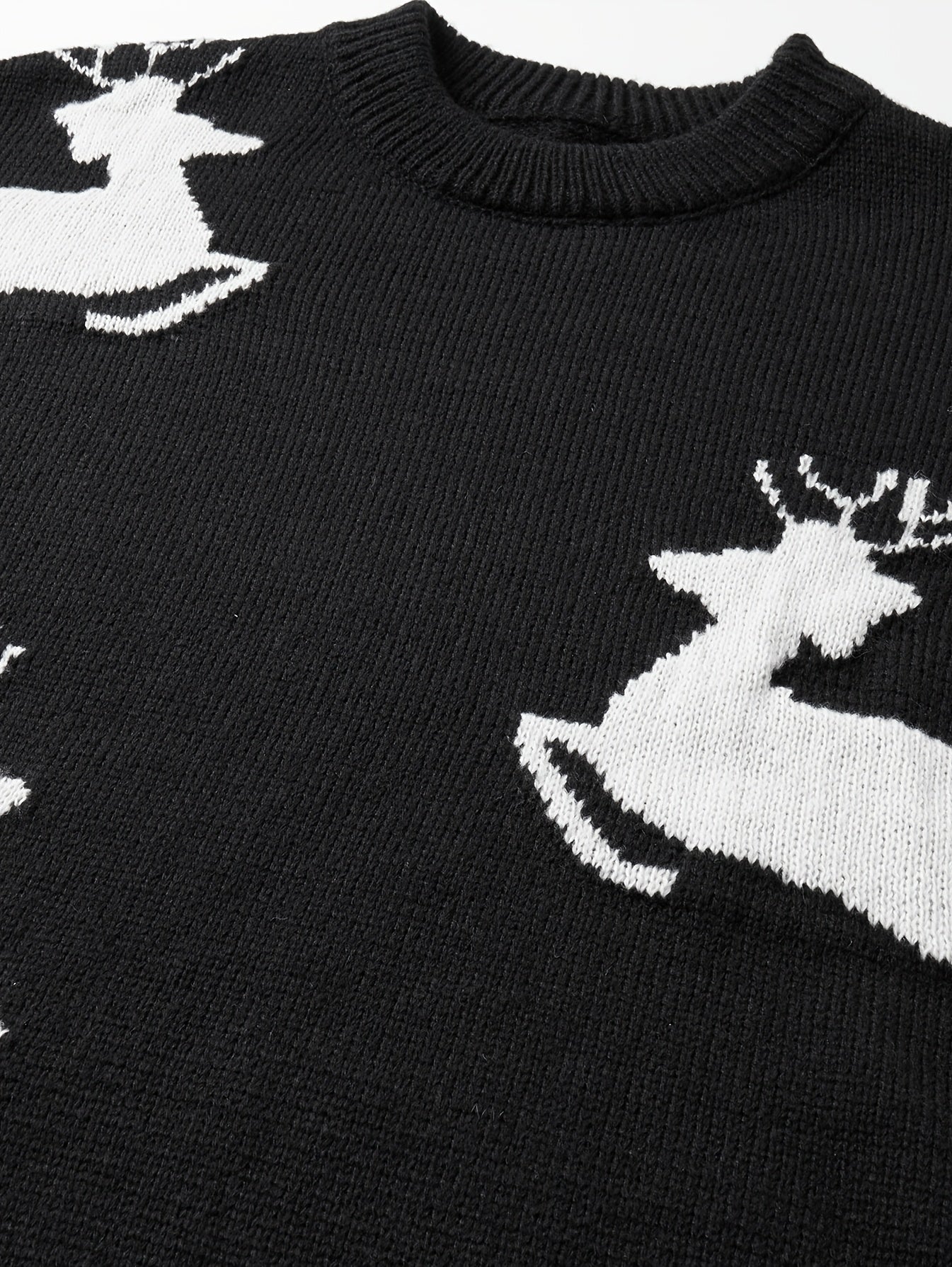 Sveter s kresleným jeleňom – červený