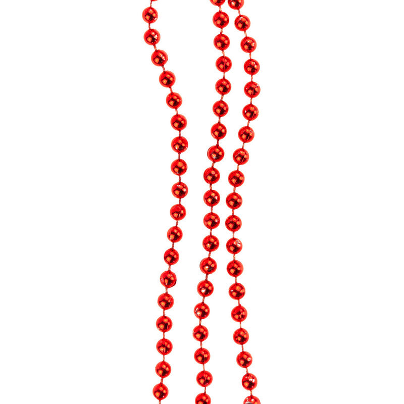 Vianočný korálkový reťazec – červený