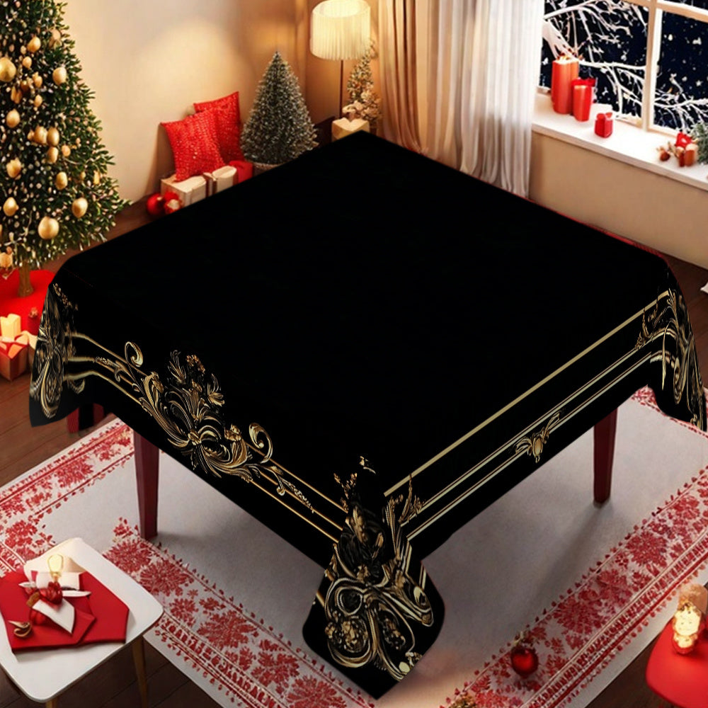 Obrus – čierny a zlatý