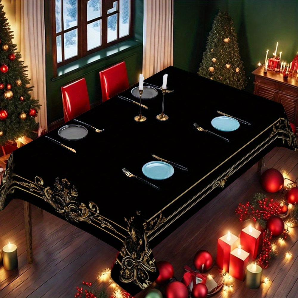 Obrus – čierny a zlatý