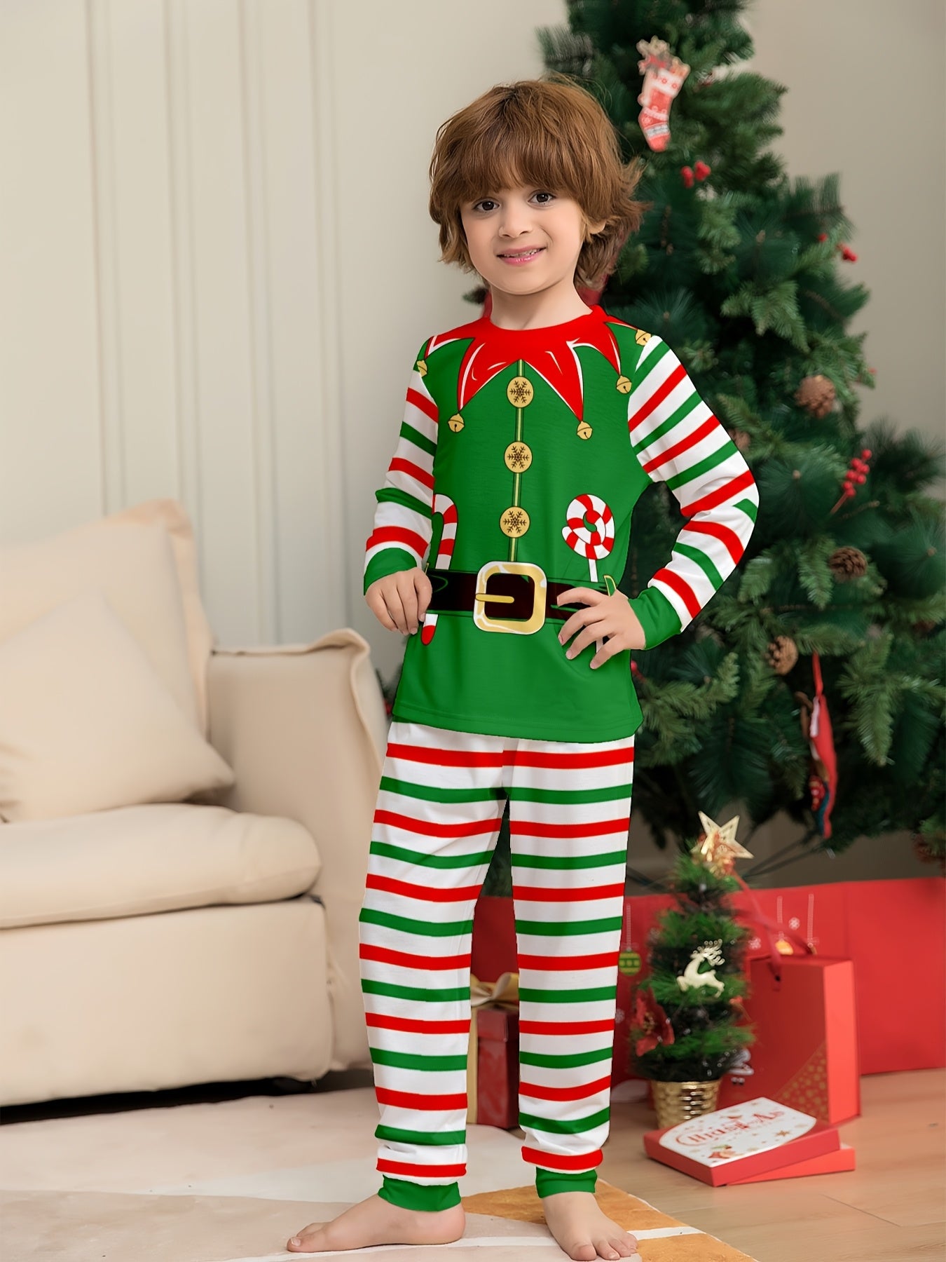 Vianočný set s dlhým rukávom – zmiešané farby