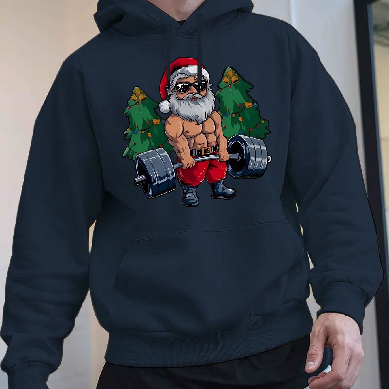 Mikina s kapucňou – Vianočný Santa Claus