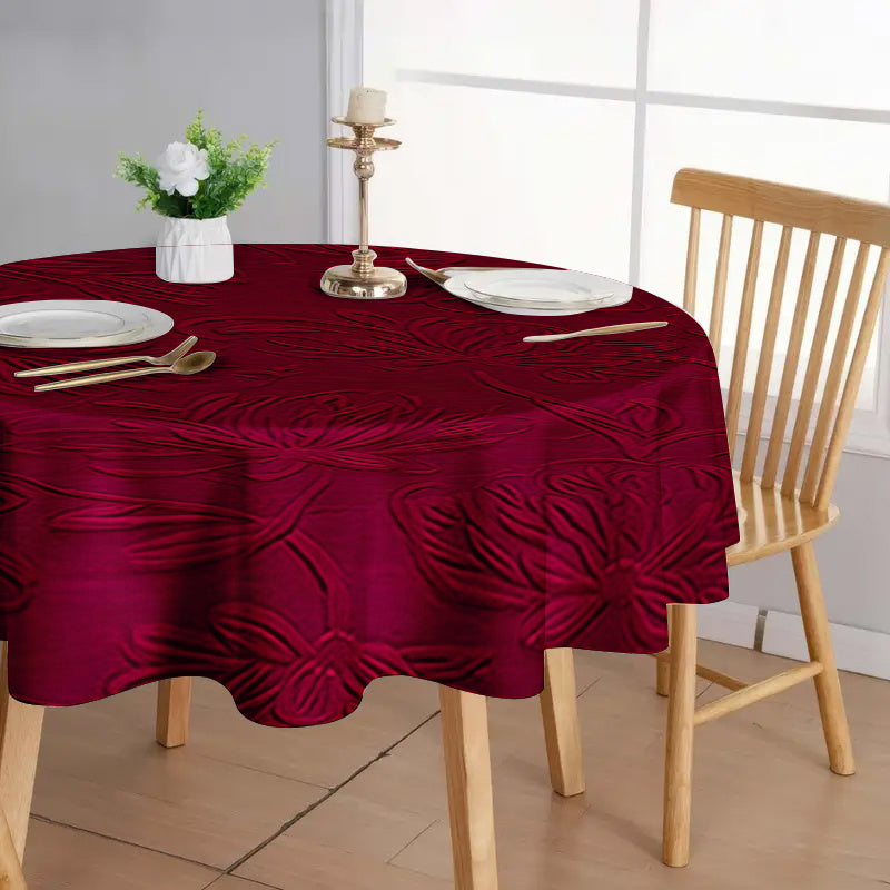 Obrus – červený kvetinový vzor