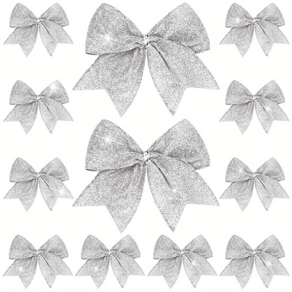 Vianočné mašle – strieborné