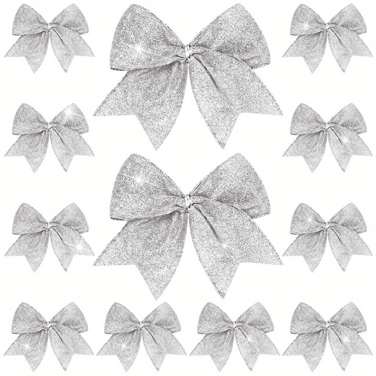 Vianočné mašle – strieborné