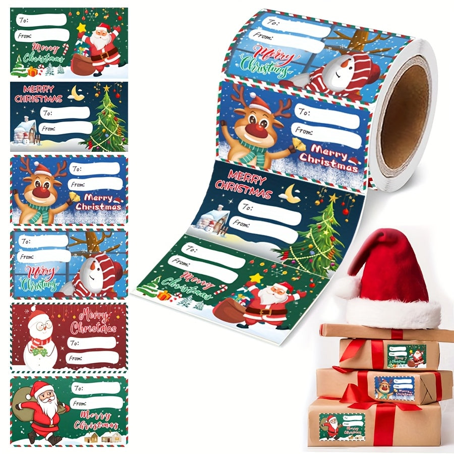 Samolepiace vianočné darčekové štítky