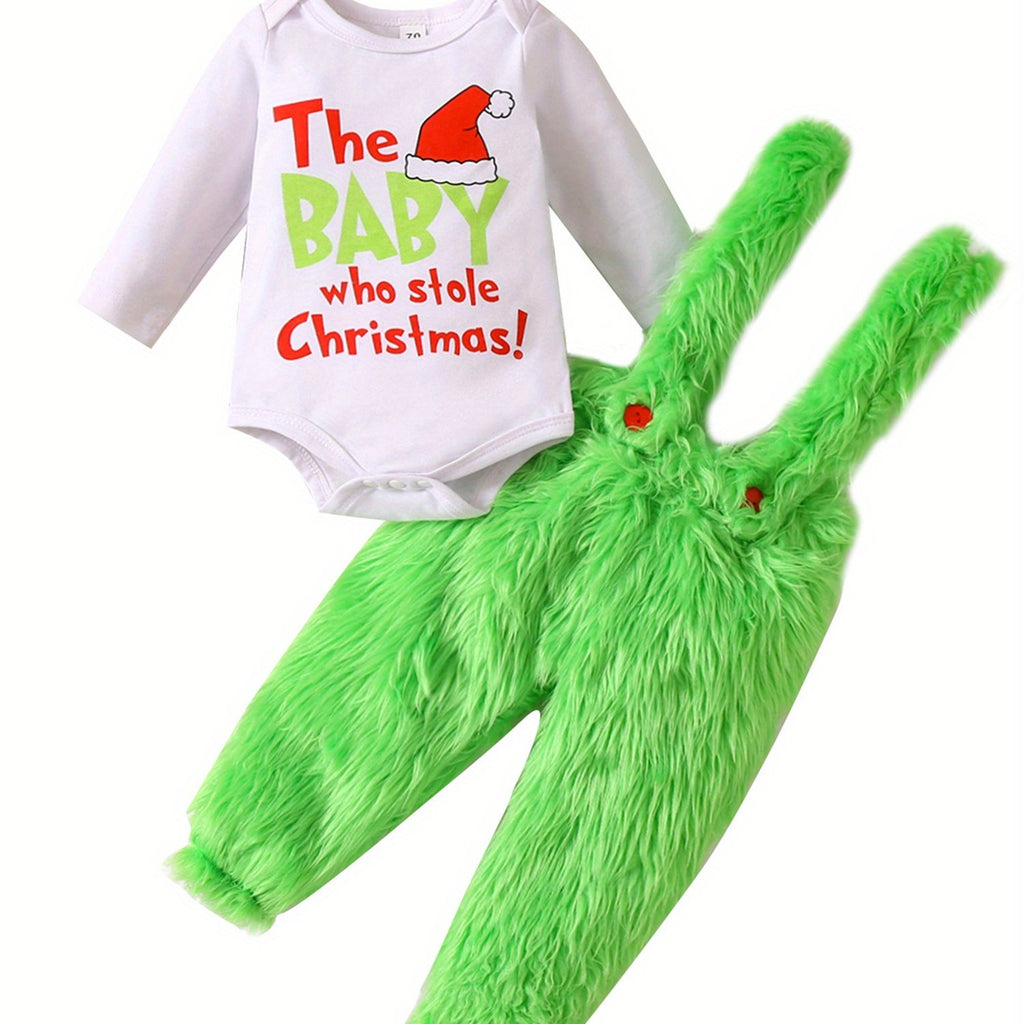 Vianočný overal pre bábätká – zelený