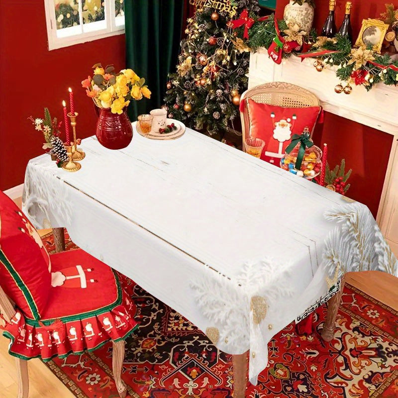 Vianočný obrus – bielo-zlatý