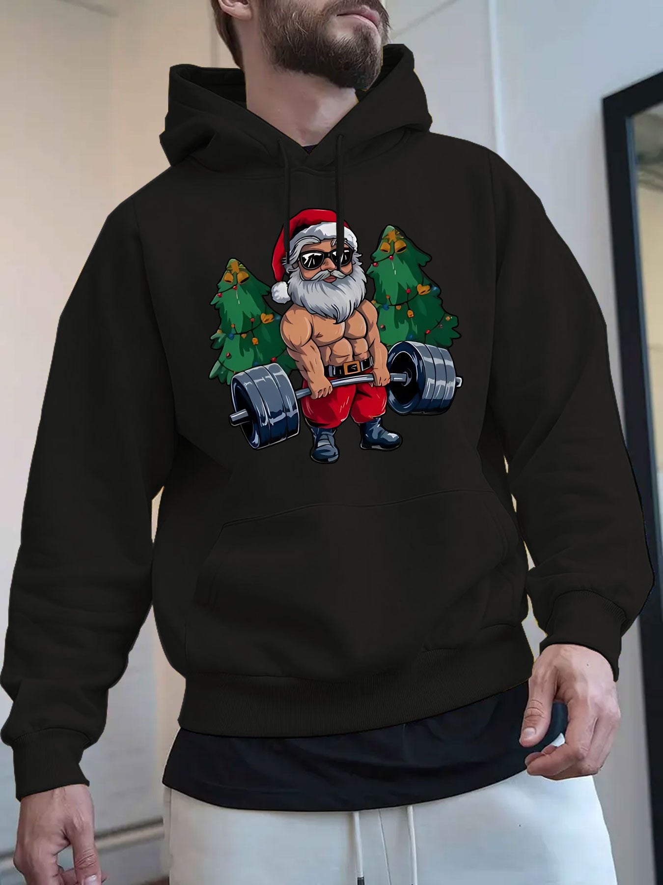 Mikina s kapucňou – Vianočný Santa Claus