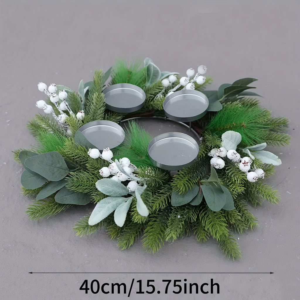 Vianočný veniec – dekoratívny svietnik