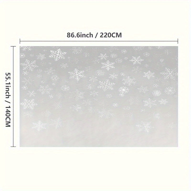 Obrus – snehové vločky na šedom pozadí