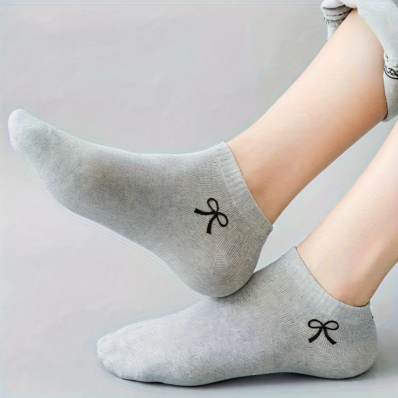 Ponožky do členkov – čierna mašľa