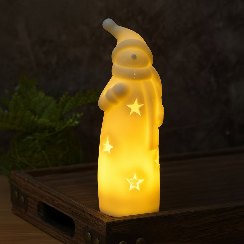 Vianočné svetielka – snehuliak