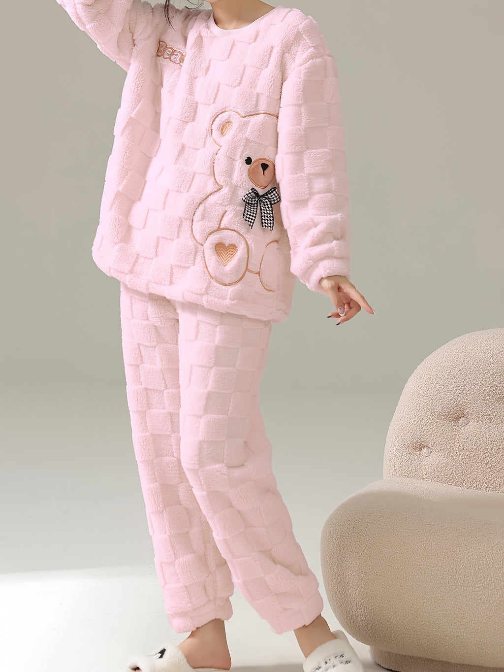Dámsky zimný pyžamový setík – medvedík