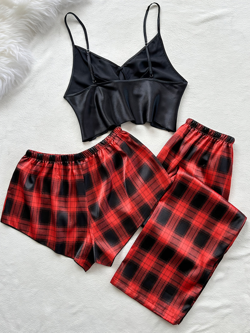 Pyžamo pre ženy – čierno-červené