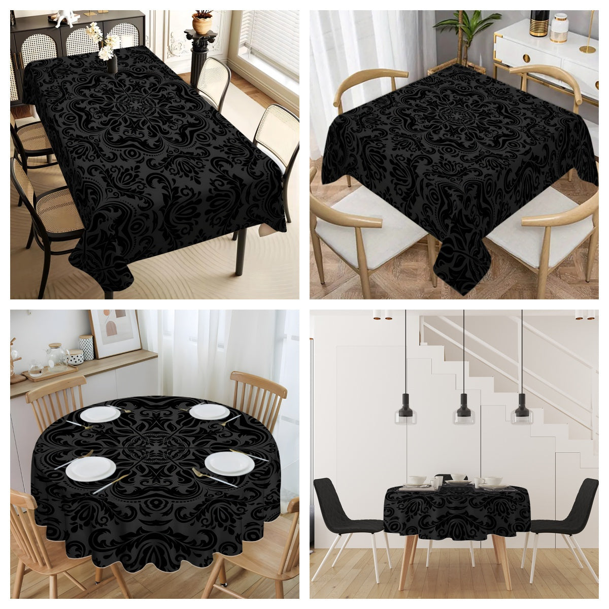 Obrus – čierny textúrovaný