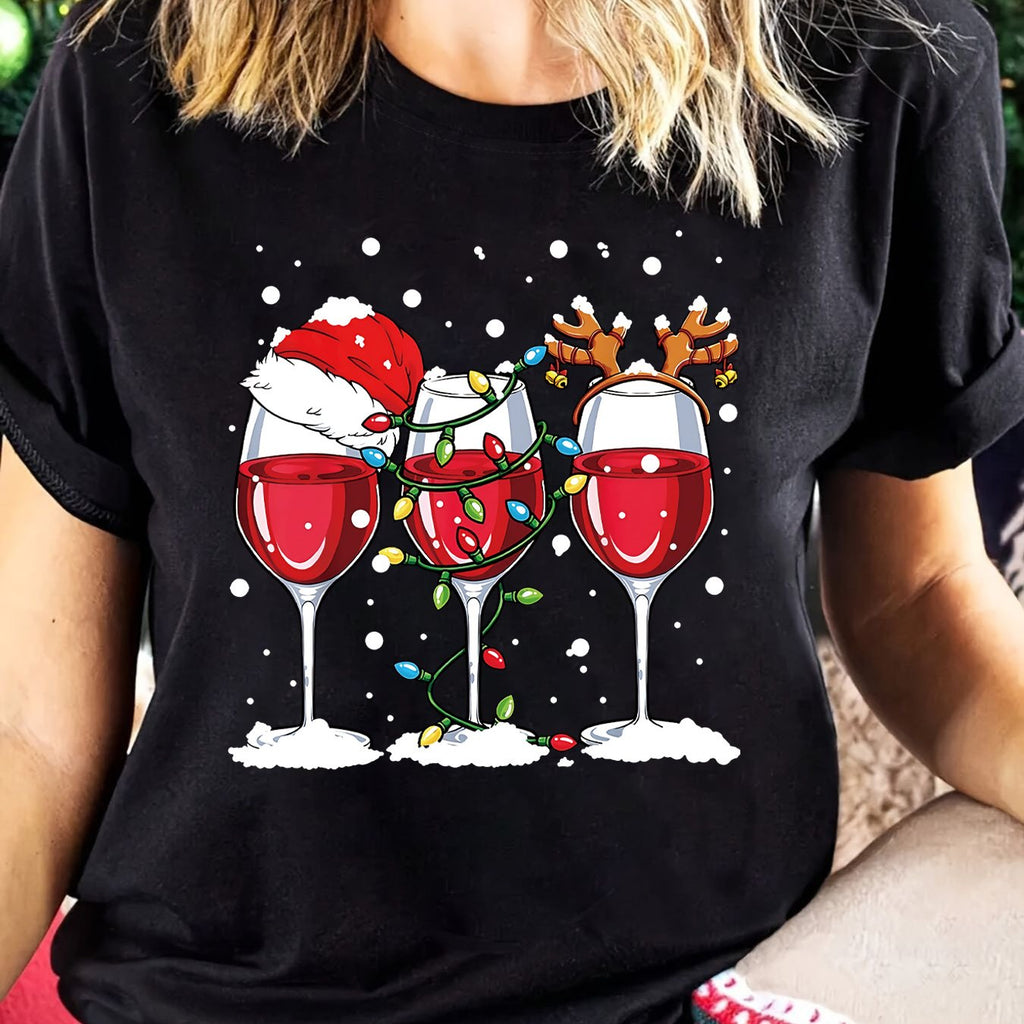 Tričko s vianočným motívom – čierne