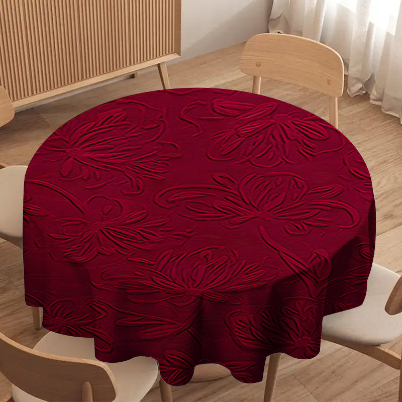 Obrus – červený kvetinový vzor