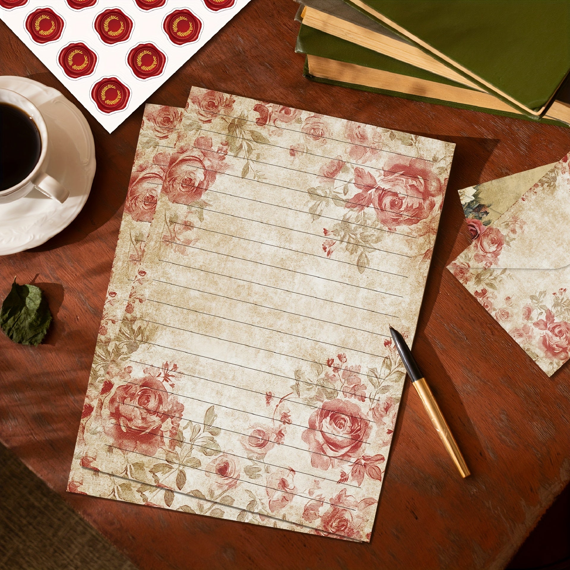 Papierová súprava – Vintage kvetinový set