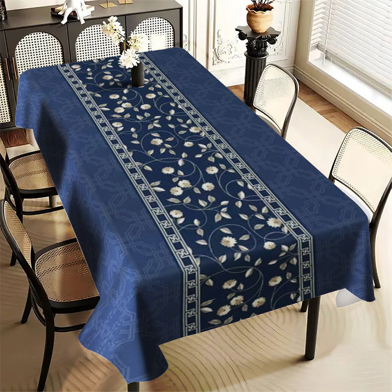 Obrus – modrý kvetinový