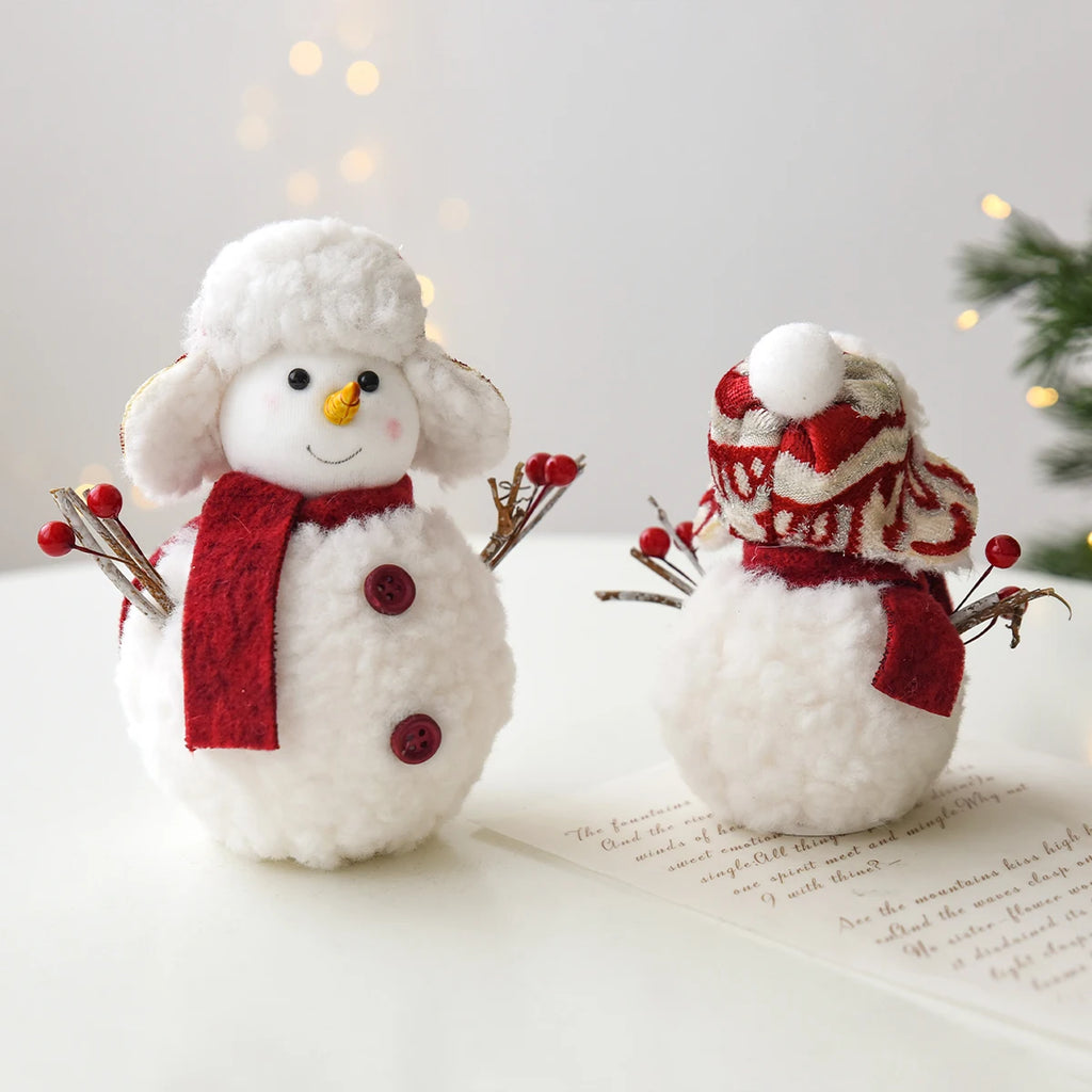 Vianočný snehuliak – dekorácia na stôl