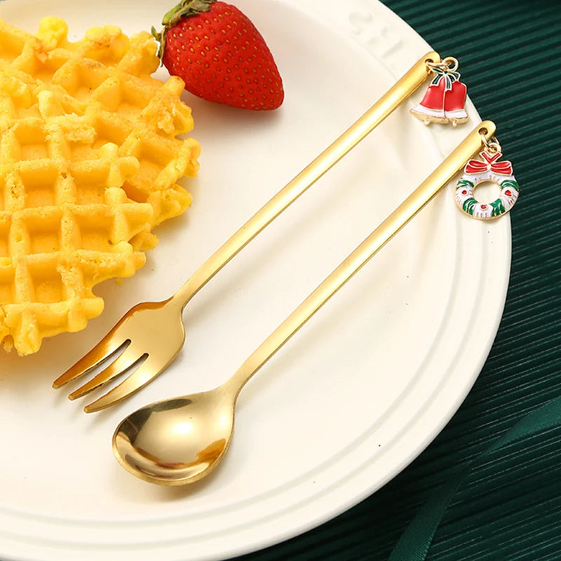 Súprava lyžíc na kávu – vianočná