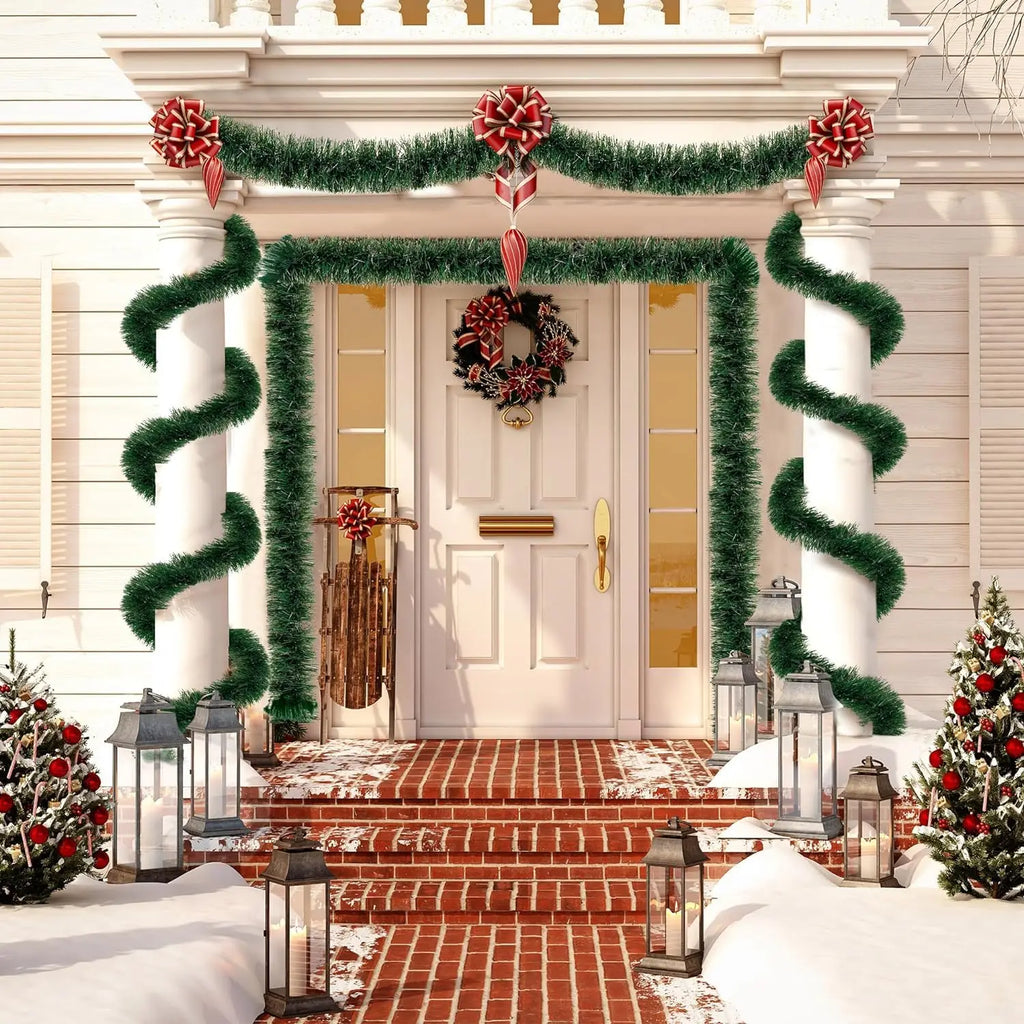 Vianočná girlanda – zeleno-biela