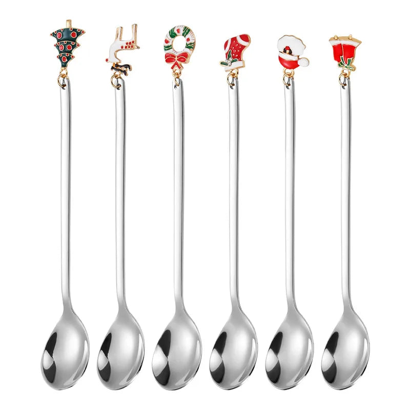 Súprava lyžíc na kávu – vianočná